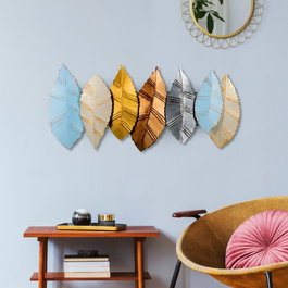 Wallity Hornbeam 4 Escultura de Pared de Metal Multicolor
